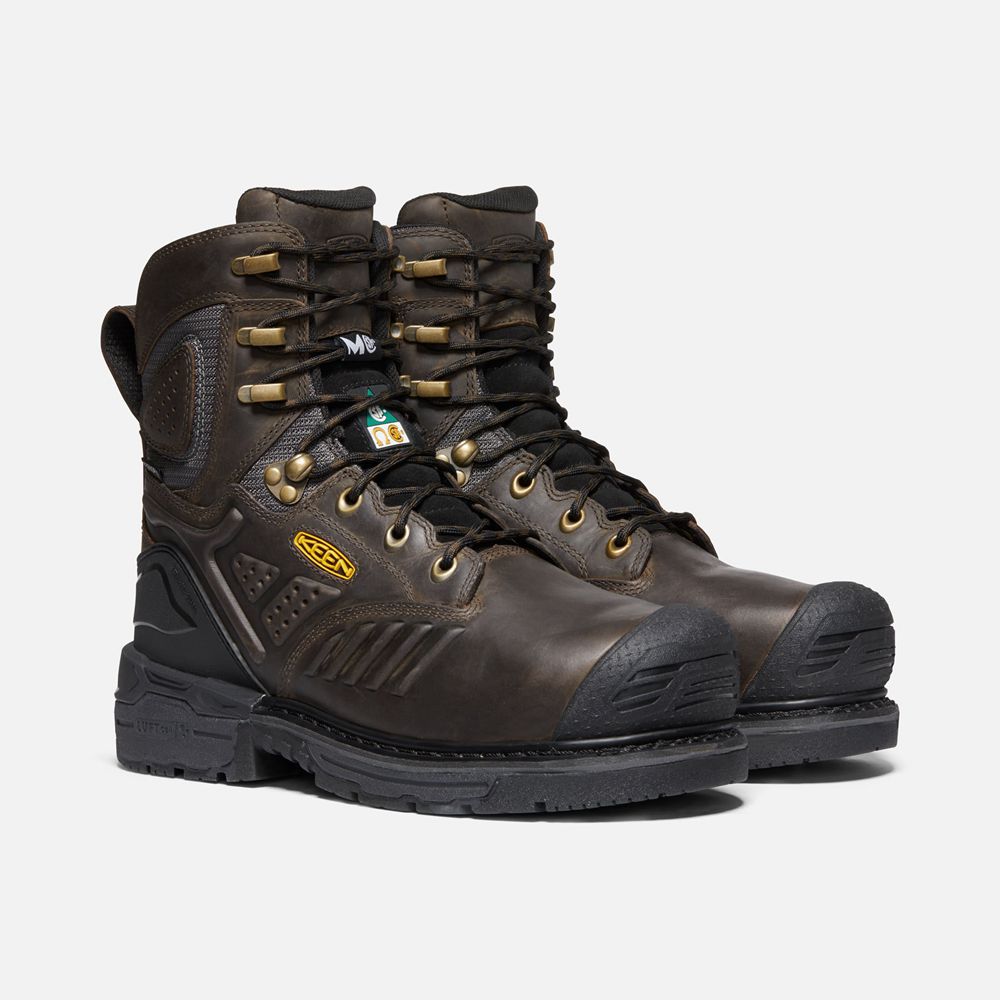 Keen Laarzen Heren Zwart Bruin - Csa Philadelphia 8\" Internal Met Waterproof (Carbon-Fiber Toe) - 27